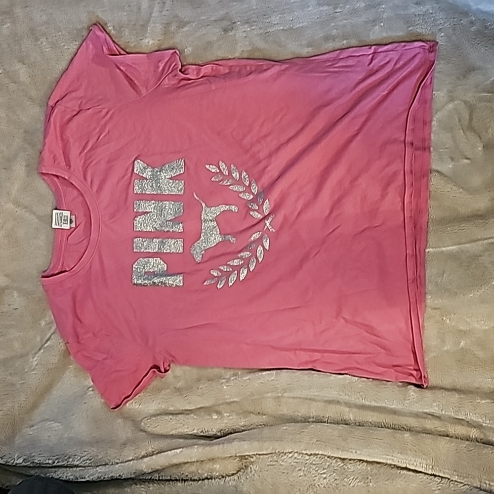 Like new sparkly Victoria Secret Pink Brand Tee